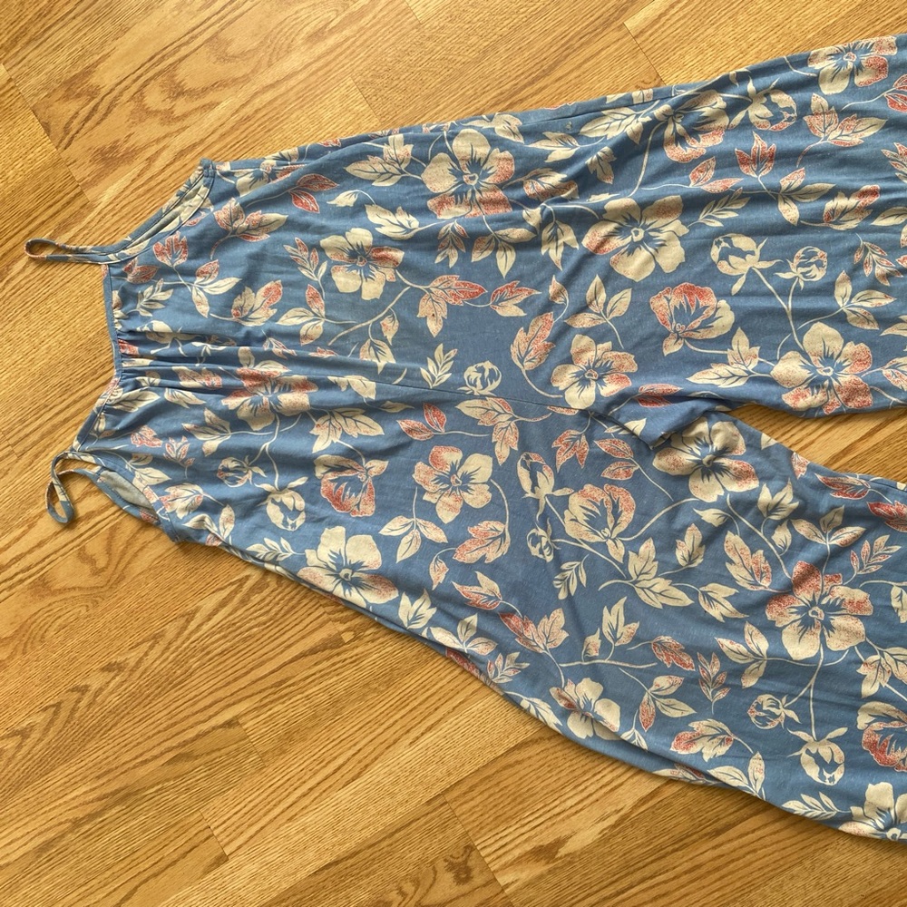 Blue and Pink Floral Romper